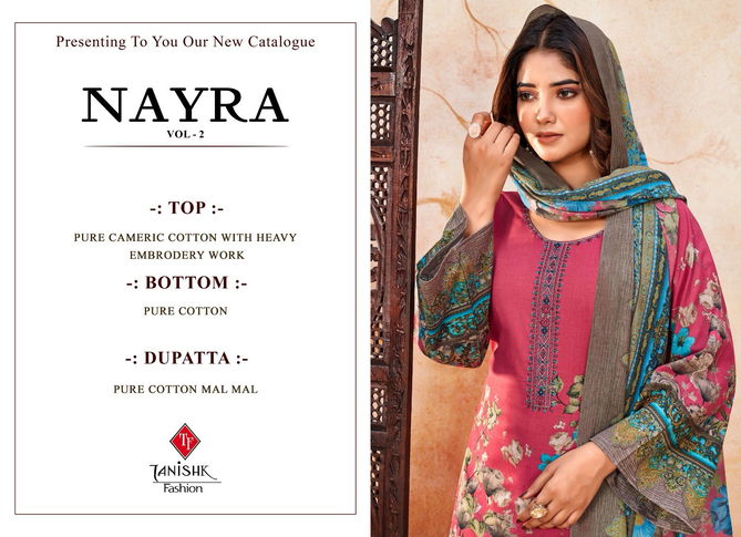 Nayra 2 By Tanishk Cambric Cotton Dress Material Wholesale Market In Surat